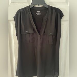 Women Casual Sleeveless Stand Collar Solid Blouse